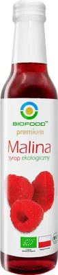Zdjęcie produktu dla SYROP MALINOWY250 ml - BIOFOOD