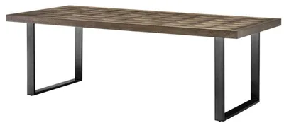 Produktbild von Casa Padrino Esstisch Braun / Bronze 230 x 100 x H. 75 cm - Luxus Küchentisch mit Eichenfurnier Tischplatte