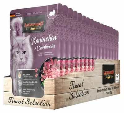 Produktbild von LEONARDO Kaninchen + Cranberries 16x 85g