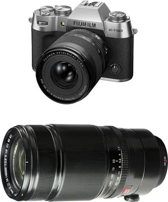 Produktbild von FUJIFILM X-T50 Silber + 16-50 + 50-140
