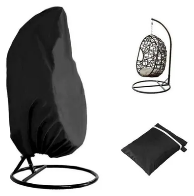 Immagine prodotto di Copertura protettiva per sedia a dondolo, dimensioni 190 x 115 cm, colore nero, realizzata in tessuto Oxford 210D, impermeabile