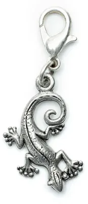 Produktbild von Gecko Charm Miniblings Anhänger Salamander Tier Eidechse Echse Gekko silber