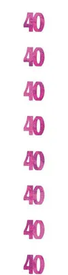 Produktbild von 40. Geburtstag | hängende Girlanden pink