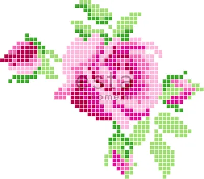 Produktbild von ESTAhome Fototapete Häkelrose Rosa und Grün 200 x 279 cm