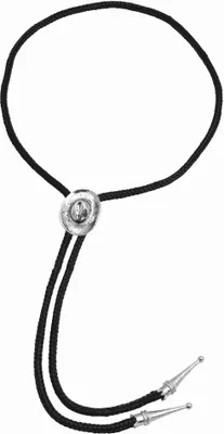 Immagine prodotto di Bristol Novelty - Cravatta Bolo "Bootlace" per uomini/donne Unisex BN2872 (Taglia unica) (nero/argento)