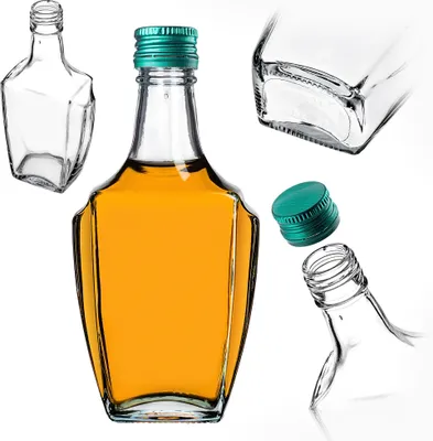 Produktbild von KADAX Glasflasche für Tinktur 250ml mit grünem Verschluss 1St.