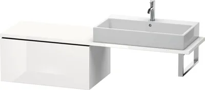 Produktbild von Konsolenunterschrank L-CUBE 400x820x547mm weiß hochglanz weiß hochglanz