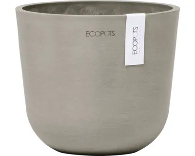 Produktbild von Blumentopf Ecopots Oslo Kunststoff Ø 16 cm H 13,7 cm taupe