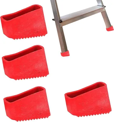 Zdjęcie produktu dla Antypoślizgowe nakładki na stopki, 4 sztuki, 2 x 5 cm, do drabinek domowych