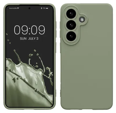Produktbild von kwmobile Handyhülle für Samsung Galaxy S26 Hülle - weiches Handy Silikon Case - Schutzhülle Cover - Graugrün