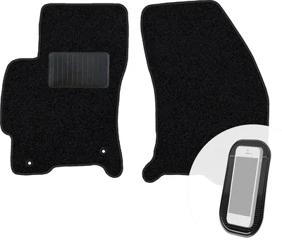 Produktbild von moto-MOLTICO Vorne Fußmatten Auto Velours Autoteppiche Schwarz Automatten Set 2-teilig passend für Ford Mondeo III 2000-2007