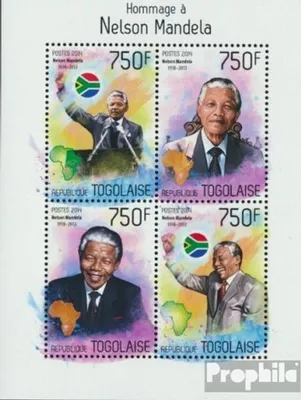 Produktbild von Briefmarken Togo 2014 Mi 5772-5775 Kleinbogen (kompl. Ausgabe) postfrisch Nelson Mandela