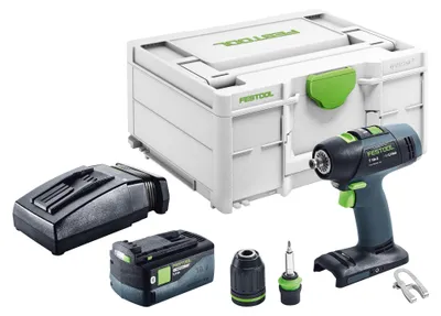 Produktbild von Festool T 18+3-Basic Akku Bohrschrauber 18 V 50 Nm Brushless + 1x Akku 5,0 Ah + Ladegerät + Systainer