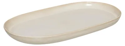 Produktbild von Platte "terre inconnue" aus beigefarbener keramik 37x21cm - SG Secret de Gourmet