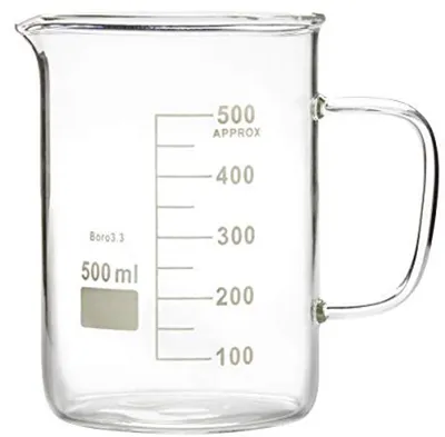 Glasbecher mit Henkel und Ausguss - 500 ml (16 oz)