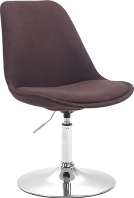 Produktbild von CLP Esszimmerstuhl Maverick Stoff drehbar und stufenlos verstellbar braun Gestell Farbe chrom