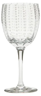 Immagine prodotto di Zafferano Calice in vetro soffiato serie Perle trasparente set da 2 pezzi - Design elegante e artigianale per la tua tavola raffinata