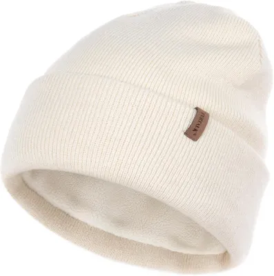 Produktbild von Uni-Mütze – Gestrickte Wintermütze mit weichem Fleece-Futter – Für Damen und Herren