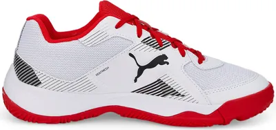 Produktbild von Puma Soloarflash JR II Unisex Kinder Sneaker Hallenschuhe weiss/rot 106883 04, Schuhgröße:37.5 EU