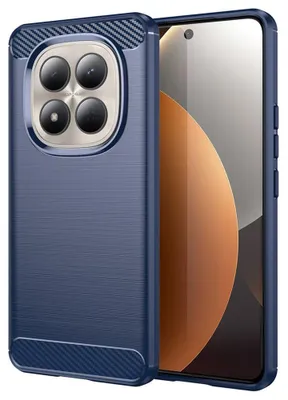 Produktbild von Handyhülle für Xiaomi Redmi Note 15 Pro 5G, Techsuit Carbon Silicone, Dunkelblau