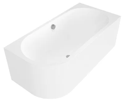 Produktbild von Polysan ASTRA R MONOLITH asymmetrische Badewanne 160x75x60cm, weiß
