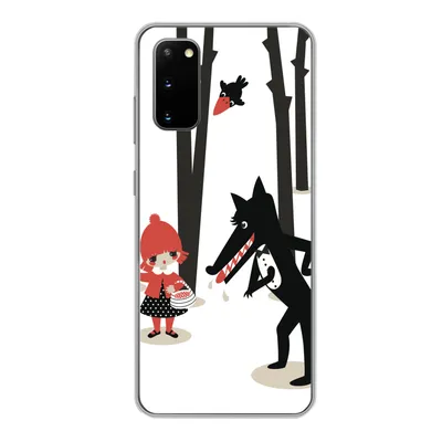 Produktbild von MuchoWow® Handyhülle Schutzhülle Hülle für Samsung Galaxy S20 Rotkäppchen - Wolf - Wald Silikon Softcase Handy Hülle - Bild