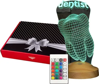 Produktbild von GESCHENKELAMPE 3D LED Nachttischlampe Dentist 3D Bürolicht Geschenk für Zahnarzt und Praxis