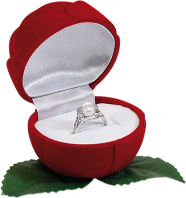 Produktbild von Ring Etui / Ringbox Verlobungsring „Rose“ Etui ohne Stiel