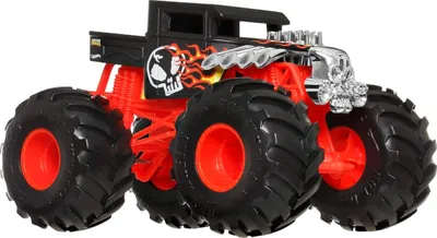 Image de Hot Wheels Monster Trucks JDR04, Monster Truck, 3 ans, plastique, métal, noir, rouge
