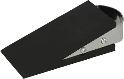 Produktbild von PolkaHome® Türstopper in Stangentform, schwarz, Gummitürstopper mit Edelstahlgriff, rutschfeste Unterseite, geeignet für alle Türen