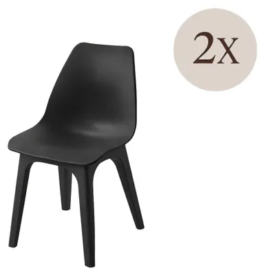 Produktbild von Montivilla - Outdoor-Stuhl, Anthrazit, 2 Stühle Italy