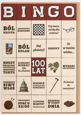 Produktbild von Geburtstagskarte – Bingo 100 Jahre! – Nadwyraz