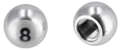 Immagine prodotto di Set: 2x tappo valvola "Eightball", anodizzato argento