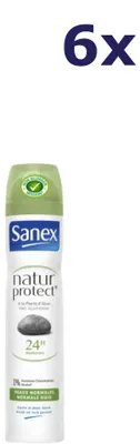 Produktbild von 6x Sanex Deo spray - 200ml - natur protect - aluinsteen
