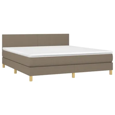Produktbild von vidaXL Boxspringbett mit Matratze Taupe 180x200 cm Stoff