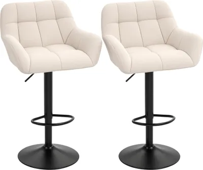 Produktbild von HOMCOM Barhocker 2er-Set Tresenhocker Höhenverstellbar Drehbar im Retro-Design