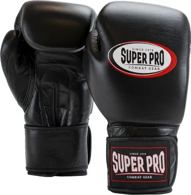 Produktbild von Super Pro Thai-Pro Boxhandschuhe Schwarz - 14 oz.