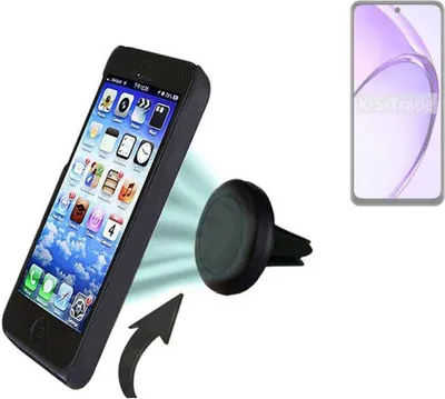 Produktbild von K-S-Trade kompatibel mit Oppo A3x PKD130 Auto Handy Halterung KFZ Halter Lüftungsgitterhalterung Air Vent mount Smartphone Halter
