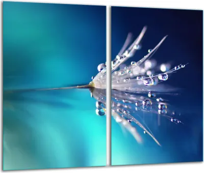 Produktbild von Herdabdeckplatten 2 teilig 30x52 Glaskeramikfeld Abdeckung Glas Blume