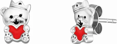 Produktbild von Herzengel HEE-TEDDYLOVE Mädchen Ohrstecker Teddy Silber