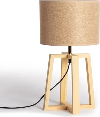 Zdjęcie produktu dla Drewniana lampa stołowa Korsade Camel