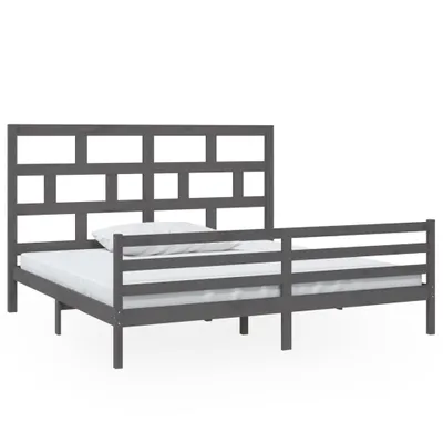 Obrázek produktu pro vidaXL Postel z masivu šedá borovice 200x200 cm