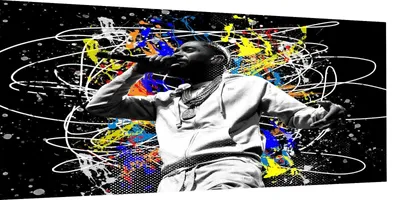 Image de Décoration murale abstraite sur toile 120 x 80 cm