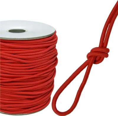 Image de Ekspand | Cordage élastique en caoutchouc 8mm - 100m - Rouge - Haute flexibilité - Résistant aux UV - Polyvalent