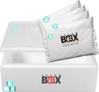 Produktbild von THERM-BOX Styroporbox 29W mit 4x Kühlakku für Kühlbox 29L Innen: 53x33x16cm Transportbox Thermobehälter Wiederverwendbar