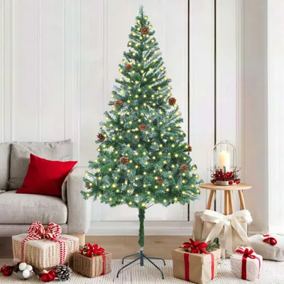 Immagine prodotto di Pratico albero di Natale artificiale verde 180 cm in PVC e acciaio - Alberi di Natale artificiali, arredamento di design 9986869 2parcel