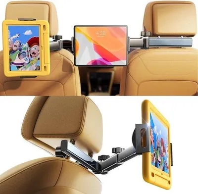Productafbeelding van Autohouder voor tablets, met verstelbare hoofdsteun, geschikt voor iPad, smartphones en tablets met een schermgrootte van 4,7 tot 13 inch, universeel
