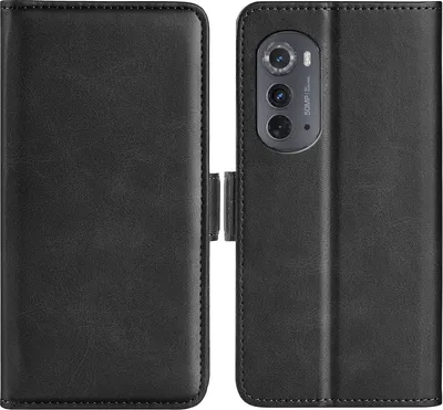 Produktbild von Mobigear Slim Magnet  Motorola Edge (2022) Hülle Klapphülle Geldbörse - Schwarz