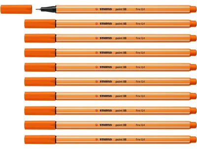 Zdjęcie produktu dla STABILO Point 88 Cienkopisy Cynober Blady 0,4 mm 10 sztuk