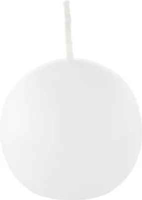 Produktbild von Kugelkerzen Weiß, Ø 50 mm, 16 Stück, dt. Kerzen in RAL Kerzenqualität, Kein rußen und tropfen